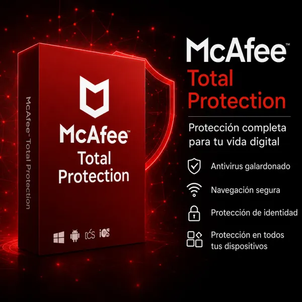 McAfee Total Protection (5 dispositivos) — licencia original